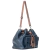 Bolsa Saco Transversal Couro Azul Marinho Lauren - Sifra Bolsas e Carteiras de couro legítimo