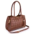 Bolsa Feminina Tranversal Média Couro Marrom Ouro Claudia - Sifra Bolsas e Carteiras de couro legítimo