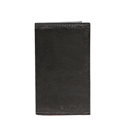 Porta Cartão Feminino Slim Couro Preto