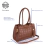 Bolsa Feminina Tranversal Média Couro Marrom Ouro Claudia na internet