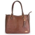 Bolsa Sacola Com Zíper Couro Marrom Madison