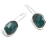 Brinco com pedras de esmeralda natural em prata 950, com design elegante e moderno.