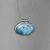 Colar em prata 925 com pendente de pedra larimar azul, apresentando um design elegante e moderno.
