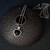 Colar com Pingente de Obsidiana Negra em prata 925.