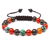 Pulseira Bronzita, Cornalina e Turquesa