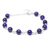Pulseira Lápis Lazuli Pedra Natural Prata 925