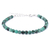 Pulseira com pedras naturais de Esmeralda e prata 925.
