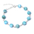 Pulseira Pedra Larimar Natural Prata 925 - comprar online