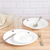 PLATOS DE VIDRIO BLANCO CORAZÓN NEGRO
