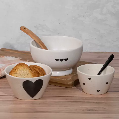 BOWLS JASPEADOS CORAZONES NEGROS