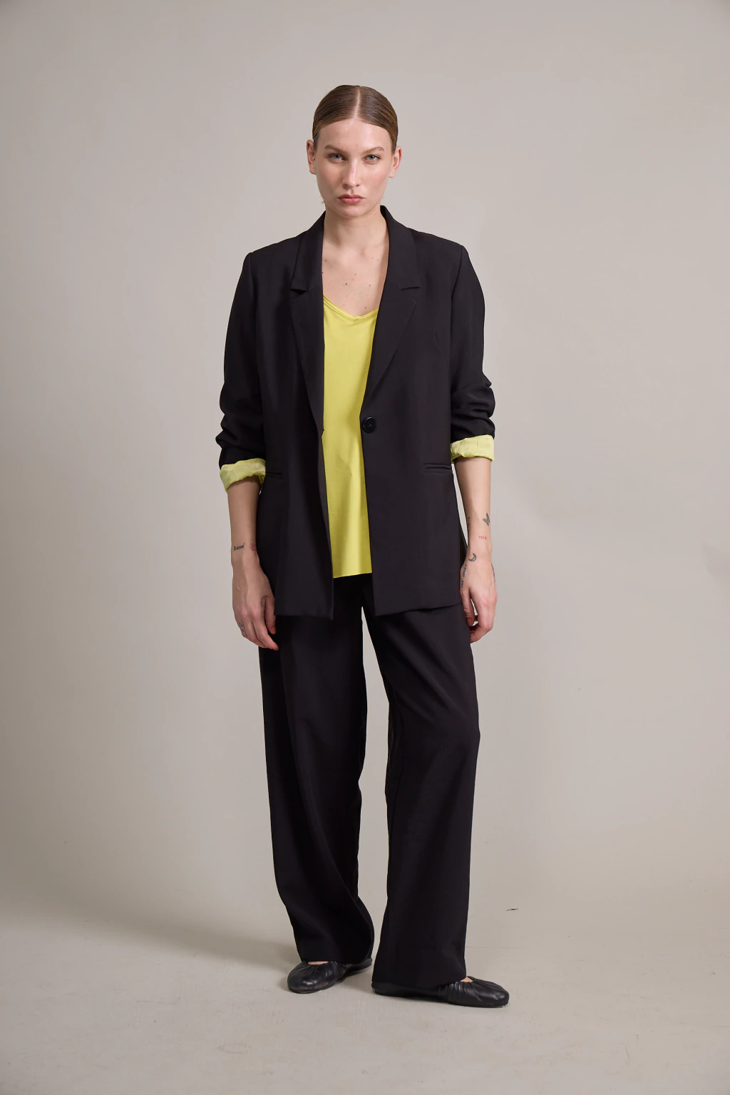 PANTALON TRAJE - NEGRO