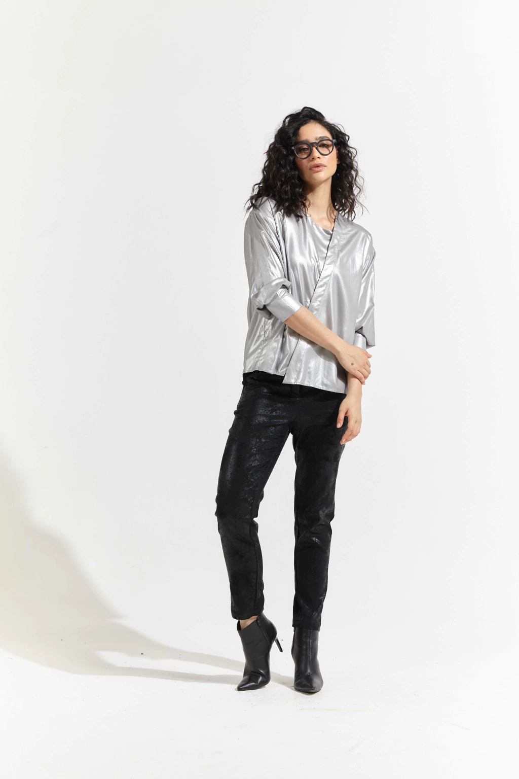 CAMISA DIAGONAL - PLATA