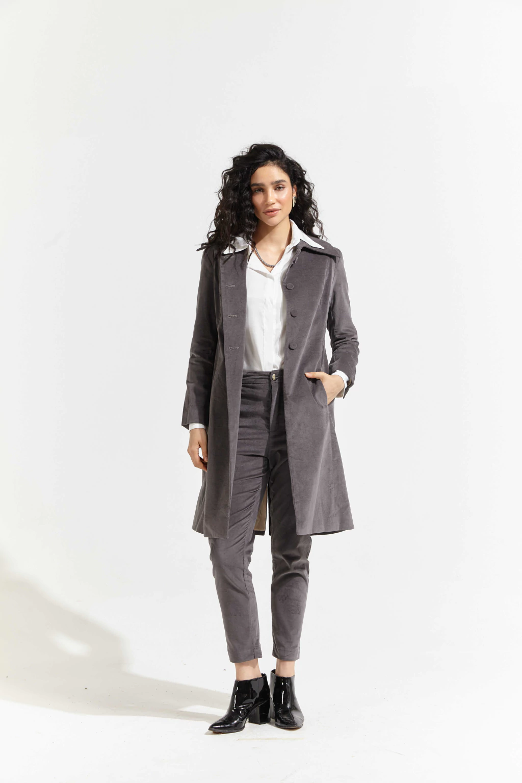 PANTALON VELVET - GRIS