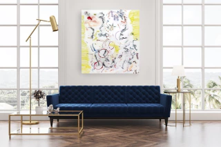 María Ferrari Hardoy. Conversación, 163 x 146 cm