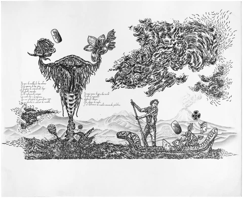 SANTIAGO ROBLES. LA SEÑAL. 70X75 CM.