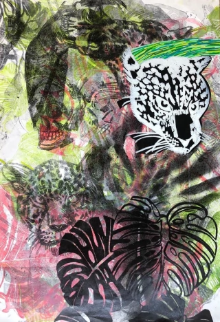 Luisa Freixas. Collage N, 120 x 80 cm