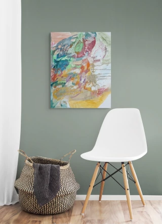 Dolores Castaño. Todos los padres en el mismo jardín, 75 x 61 cm