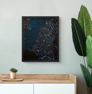 Karina Kipershmit. Azules IX, 39 x 32 cm - comprar online