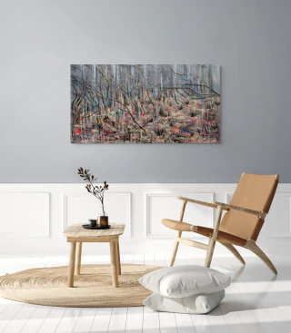 Javier Estevez. Incendio, 76 cm x 128 cm - comprar online