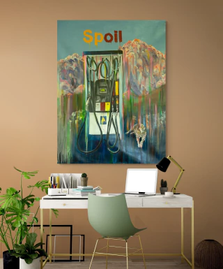Javier Estevez. Spoil N6. La estación, 130 cm x 100 cm - comprar online