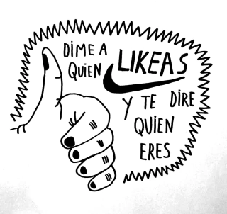 Lino Divas. Dime a quien likeas, 29 x 21 cm