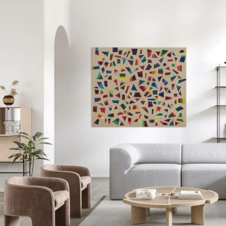 Maria Santi. Cromohipnotico, 130 x 130 cm