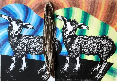 Luisa Freixas. Collage E, 80 x 120 cm