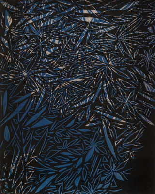 Karina Kipershmit. Azules II, 39 x 32 cm - comprar online