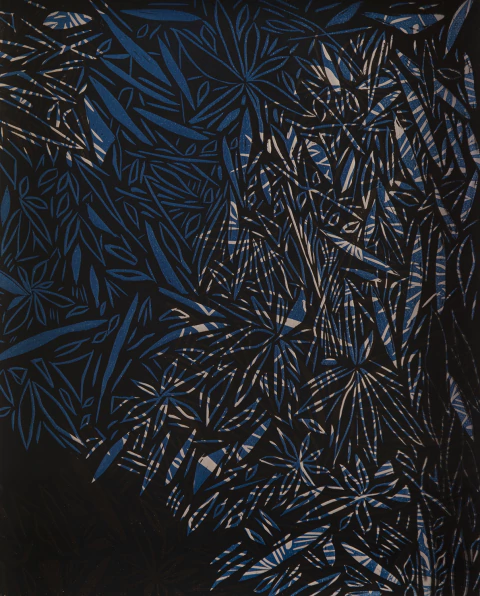 Karina Kipershmit. Azules IX, 39 x 32 cm - comprar online
