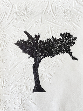 Karina Kipershmit. ÁRBOL GOFRADO, 38 x 28 cm