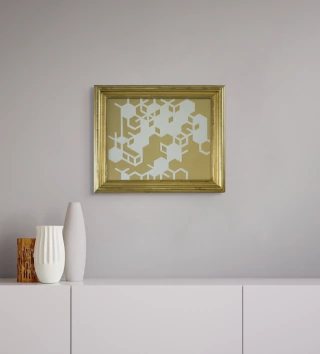 Barbara Kaplan. Icono dorado, 54 x 64 cm - comprar online