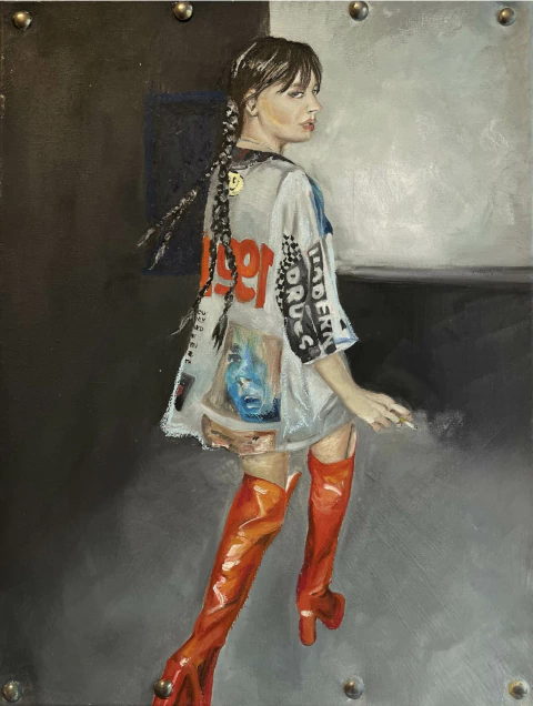 Candelaria Oliden. Botas , 40 x 30 cm - comprar online