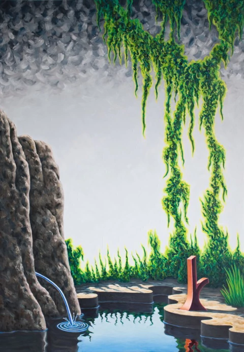 Alejandro Bonzo. Cascada, 180 x 125 cm.