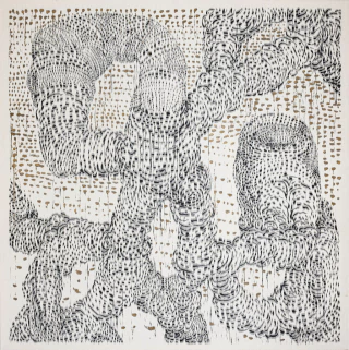 Diego Cossettini. Celebración, 140 x 140 cm