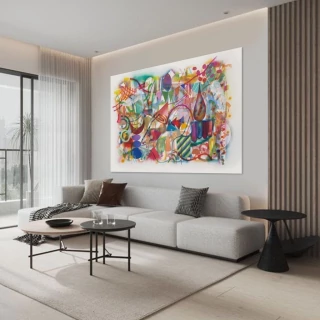 Maria Santi. Fiesta, 145 x 185 cm