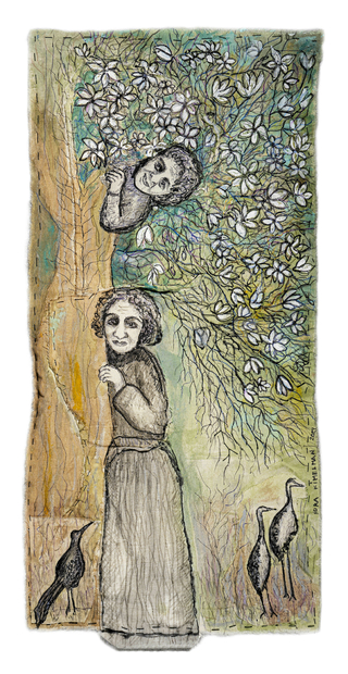 Nora Kimelman. Juguemos en el bosque: El viejo magnolio, 75 x 38 cm