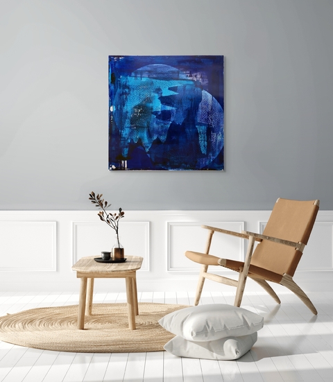 Fernando Poggio. Kosmos Blue, 100 x 100 cm - comprar online