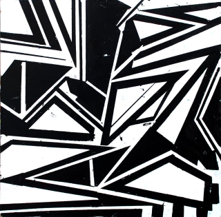 José Luis Parodi. Formas puntiagudas, 60 x 60 cm
