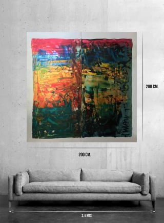 Fernando Poggio. Xenos. 200x200cm.