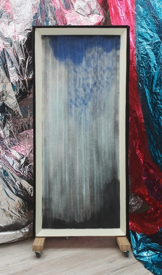 Juliana Iriart. Pintura Rodante II, 180 x 80 x 50 cm