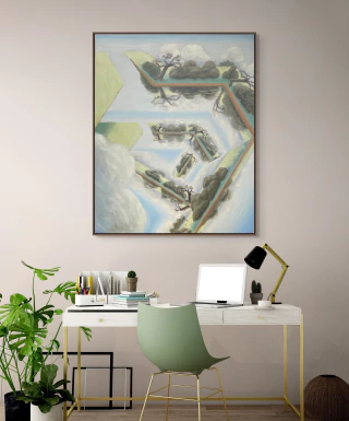 Valeria Pérez Fuchs. La geometría del tiempo en invierno, 115 x 93 cm - buy online