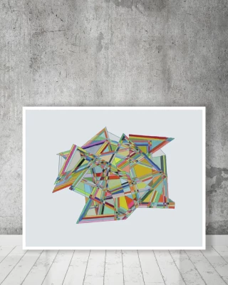 Veronica Sanes. Geometría color esctructura, 50 x 70 cm