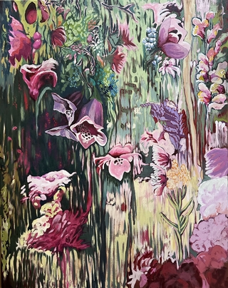 Cecilia Capurro. El jardín, 122 x 96 cm