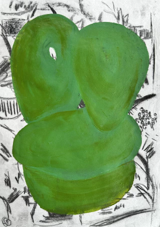 Adriana Carambia. Escrito mini IX, 40 x 30 cm