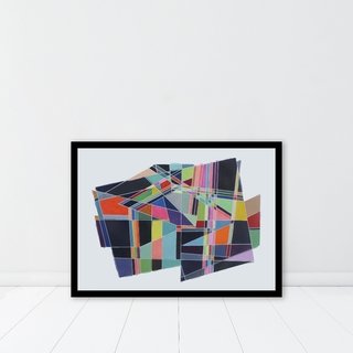 Veronica Sanes. Geometría Color oscuro II. 35 x 50 cm - comprar online