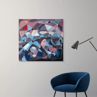 Víctor Moser. Jazz II Retrato de Duke Ellington, 100 x 100 cm - comprar online