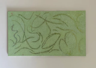 Catalina White. Lentejitas de agua en arroyo II, 70 x 120 cm