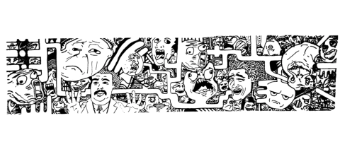 Lino Divas. Jorge de la meme I, 100 x 500 cm