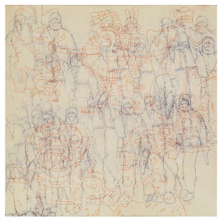 MARÍA CAMPIGLIA. MURCIÉLAGOS. 40 X 40 CM.