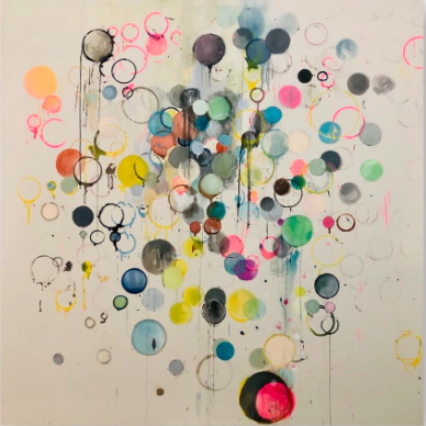 Myriam Zini. Impactos, 150 x 150 cm